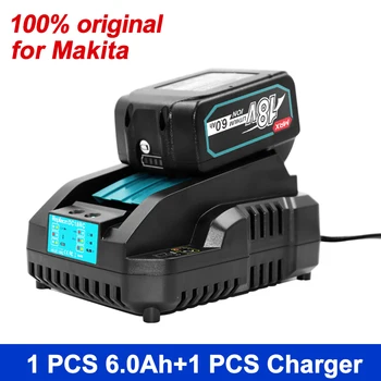 Оригиналното зарядно устройство, предоставено Makita и батерия BL1860 Акумулаторна Батерия 18V Li-ion за Makita 18v Батерия BL1840 BL1850 BL1830 BL1860B