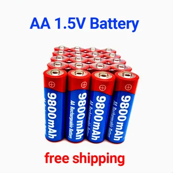 4 ~ 20 бр/лот, Брандираната 100% оригинална акумулаторна батерия тип АА, 9800 mah, 1,5, Нова алкална батерия за led играчки Mp3