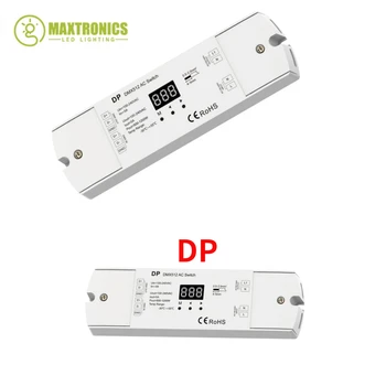 Нов Превключвател на Skydance DP DMX512 AC110V-220V 1CH * 5A 500-1200 W RDM DMX Декодер Автономна функция/Цифров дисплей За led лампи