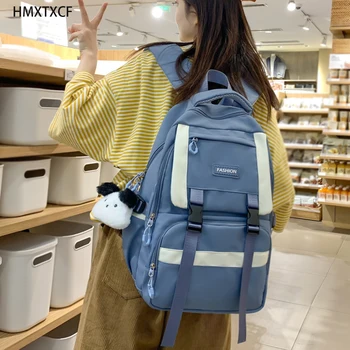 Жена цветен раница, ежедневни мъжки пътна чанта с множество джобове, висококачествен училище чанта за момичета, книга